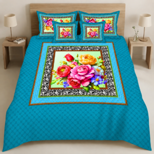 Blue Floral Bedsheet Set BY_AR