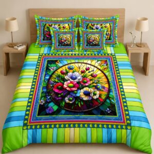 Digital Bloom Bedsheet Set BY AR