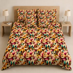 BEDIOR 5PCS Digital Floral Bedsheet Set BY AR