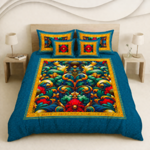 Bedior Royal Floral Digital Bedsheet Set – King Size BY AR