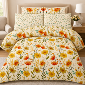Sapphire Floral Cotton Bedsheet By AR