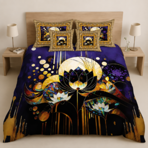 Starlight Lotus Bedsheet by AR