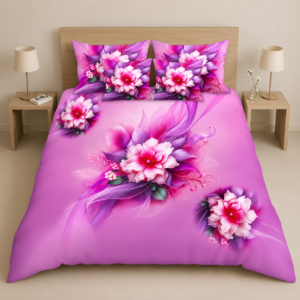 Pink Blossom Bedsheet Set by AR