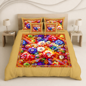 Multicolor Floral King Bedsheet Set_BY AR