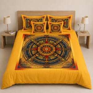 Golden Geometric Luxury Bedsheet Set by AR