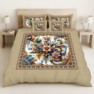 Luxury Floral Digital Bedsheet Set by AR