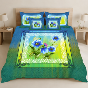 Blue Floral Bedsheet Set BY_AR